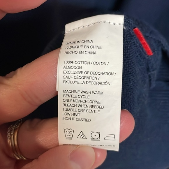 IZOD size LT navy v-neck sweater - Picture 5 of 7